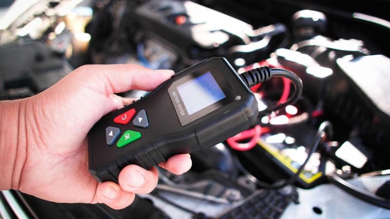 Car battery life testing voltage check battery health